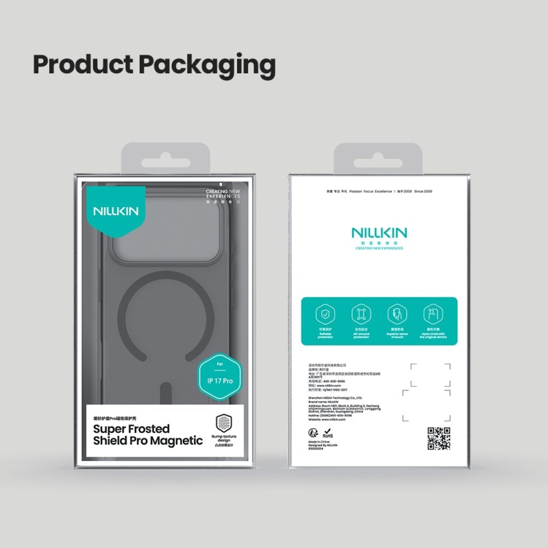 Nillkin Super Frosted PRO Magnetický zadný kryt pre Apple iPhone 17 Pro Transparent Black