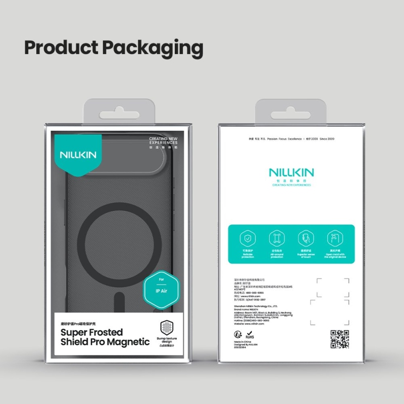 Nillkin Super Frosted PRO Magnetický zadný kryt pre Apple iPhone Air Transparent Black