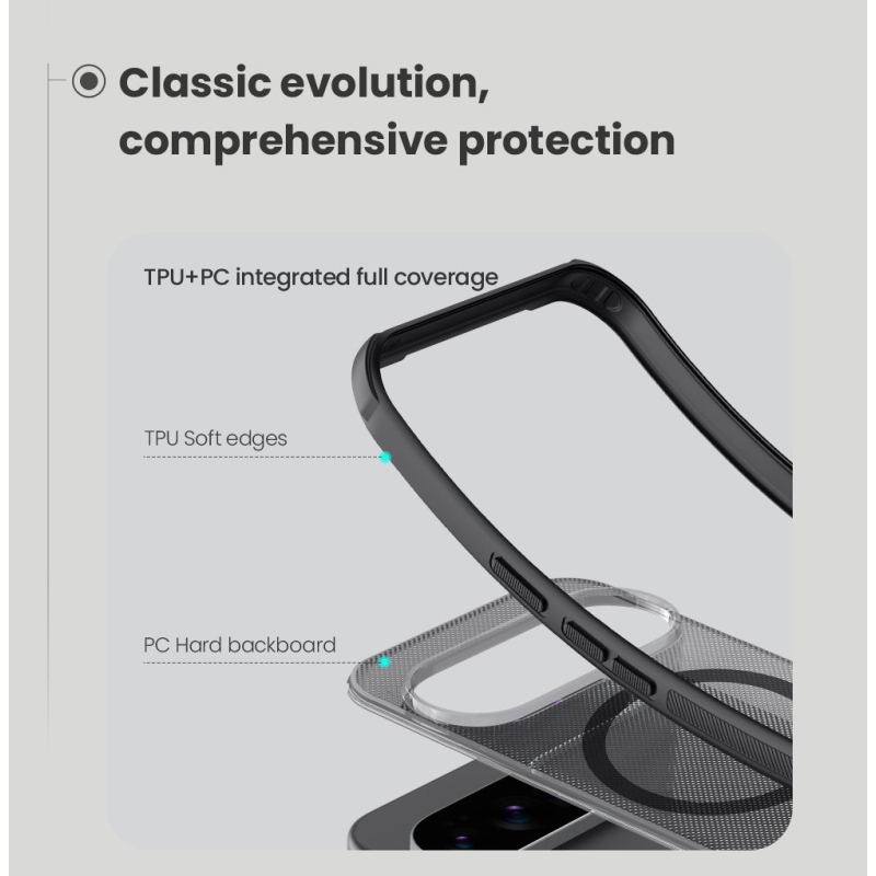 Nillkin Super Frosted PRO Magnetický zadný kryt pre Google Pixel 10 Pro XL Transparent Black