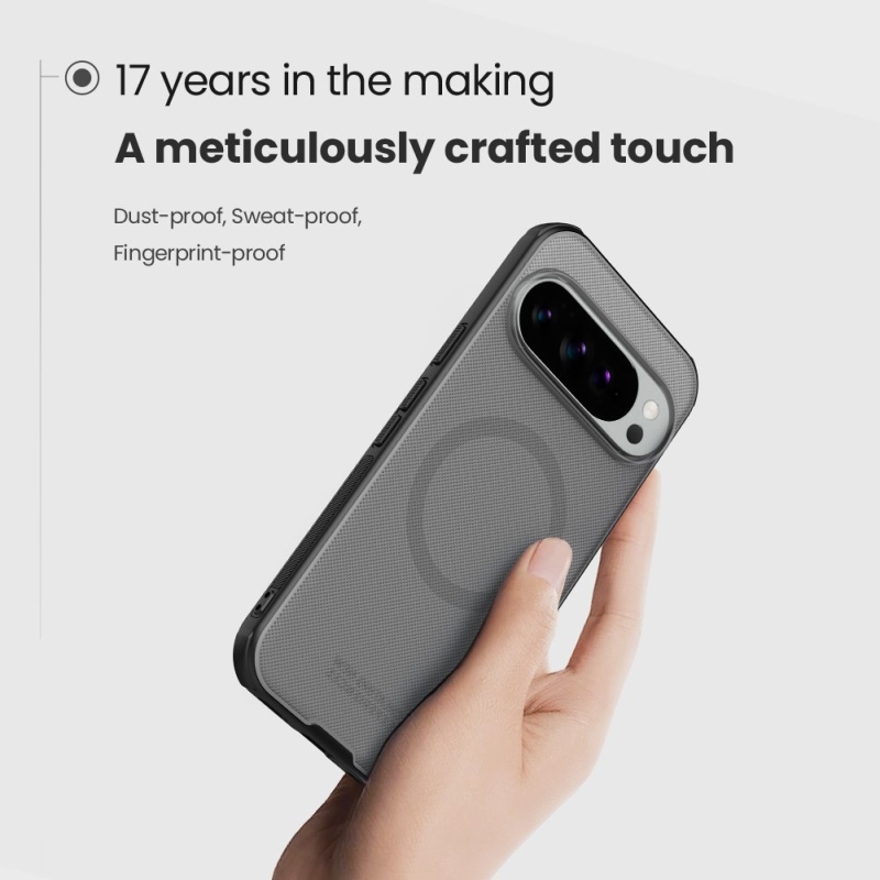 Nillkin Super Frosted PRO Magnetický zadný kryt pre Google Pixel 10 Pro XL Transparent Black