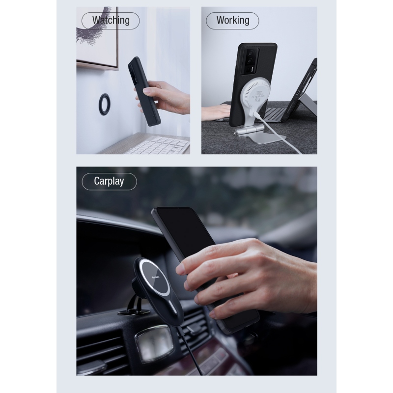 Nillkin Super Frosted PRO Magnetic Zadný Kryt pre Poco F5 Pro 5G Black