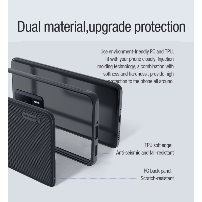 Nillkin Super Frosted PRO Magnetic Zadný Kryt pre Poco F5 Pro 5G Black