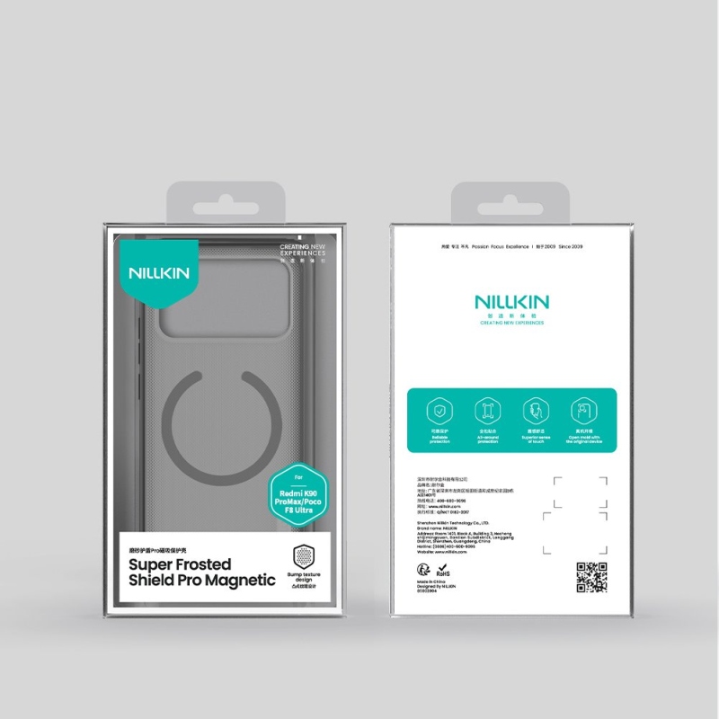 Nillkin Super Frosted PRE Magnetic Zadný Kryt pre Poco F8 Ultra Transparent Black