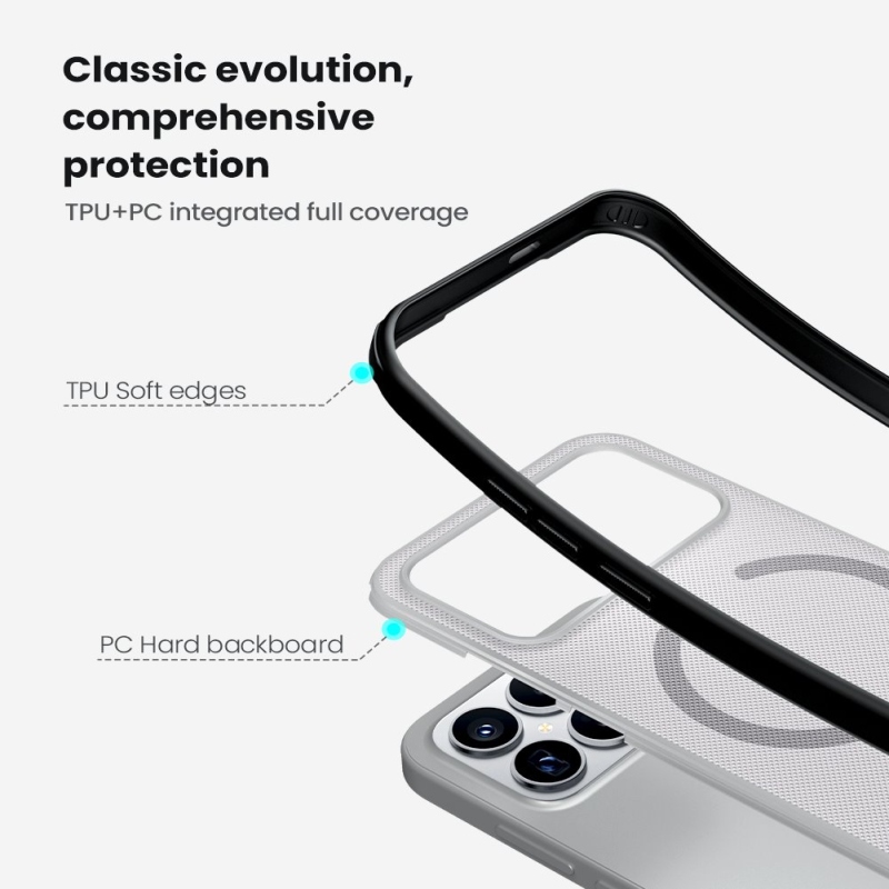 Nillkin Super Frosted PRE Magnetic Zadný Kryt pre Poco F8 Ultra Transparent Black