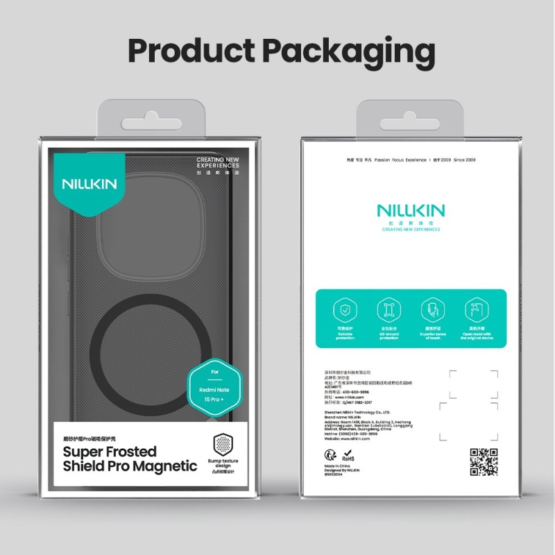 Nillkin Super Frosted PRO Magnetický zadný kryt pre Xiaomi Redmi Note 15 Pro+ 5G Transparent Black