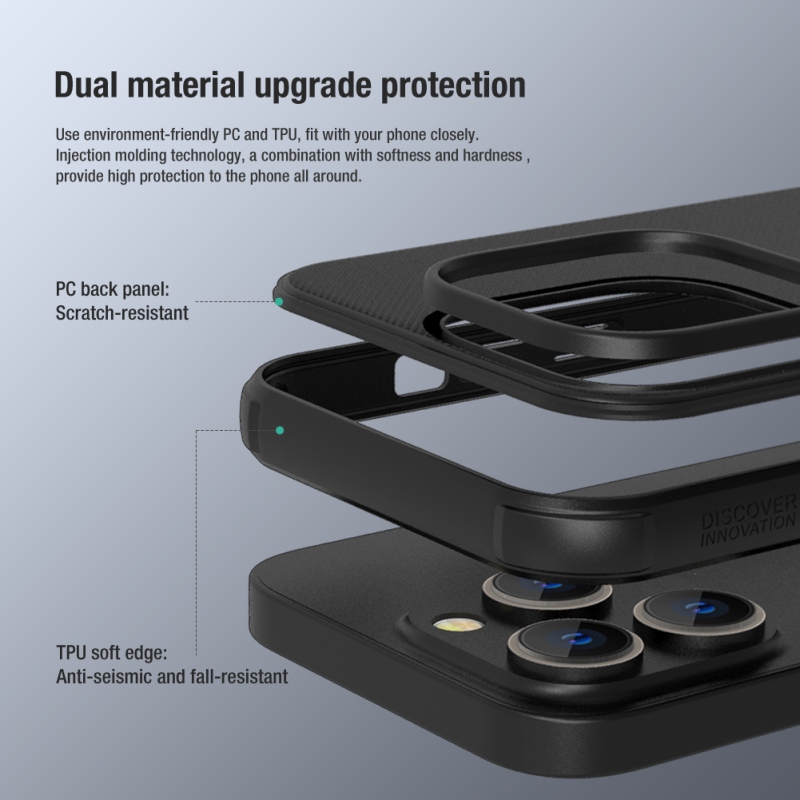 Nillkin Super Frosted PRO Zadný Kryt pre Apple iPhone 14 PRO Black (Without Logo Cutout)