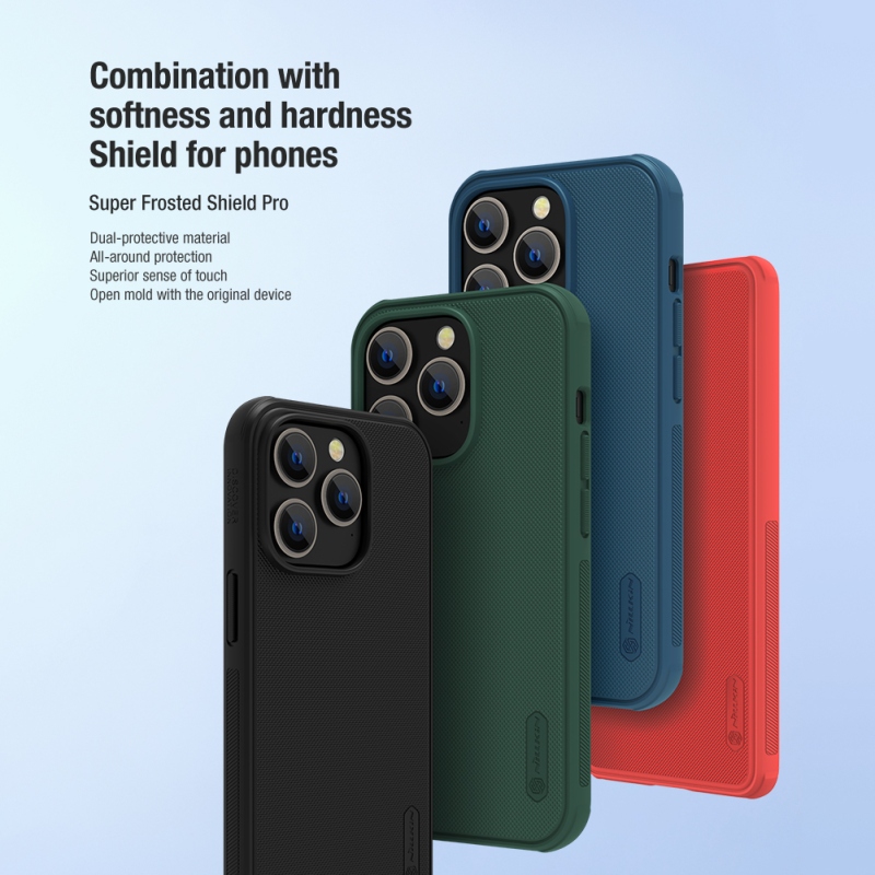 Nillkin Super Frosted PRO Zadný Kryt pre Apple iPhone 14 PRO Black (Without Logo Cutout)