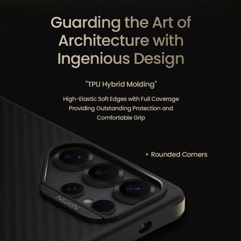 Nillkin Synthetic Fiber PRO Magnetický ochranný zadný kryt pre Samsung Galaxy S25 Ultra Black