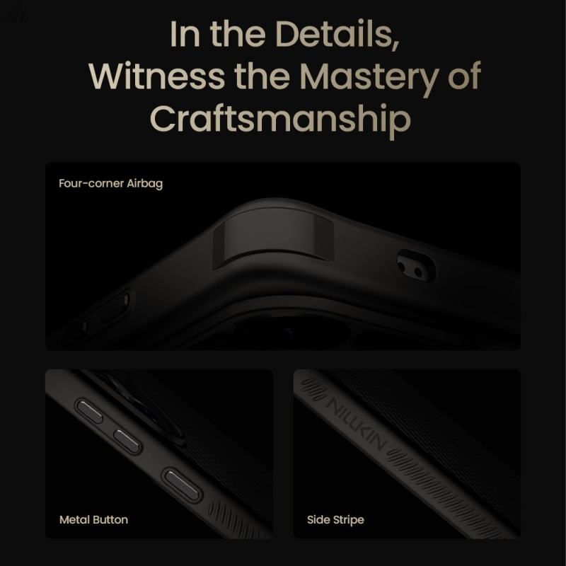 Nillkin Synthetic Fiber PRO Magnetický ochranný zadný kryt pre Samsung Galaxy S25 Ultra Black