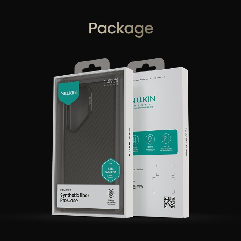 Nillkin Synthetic Fiber PRO Magnetický ochranný zadný kryt pre Samsung Galaxy S25 Ultra Black