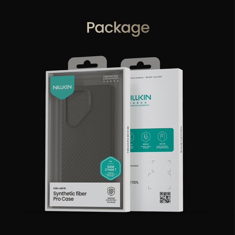 Nillkin Synthetic Fiber PRO Zadný kryt s magnetickým otvorom na pero pre Samsung Galaxy Z Fold 7 Black
