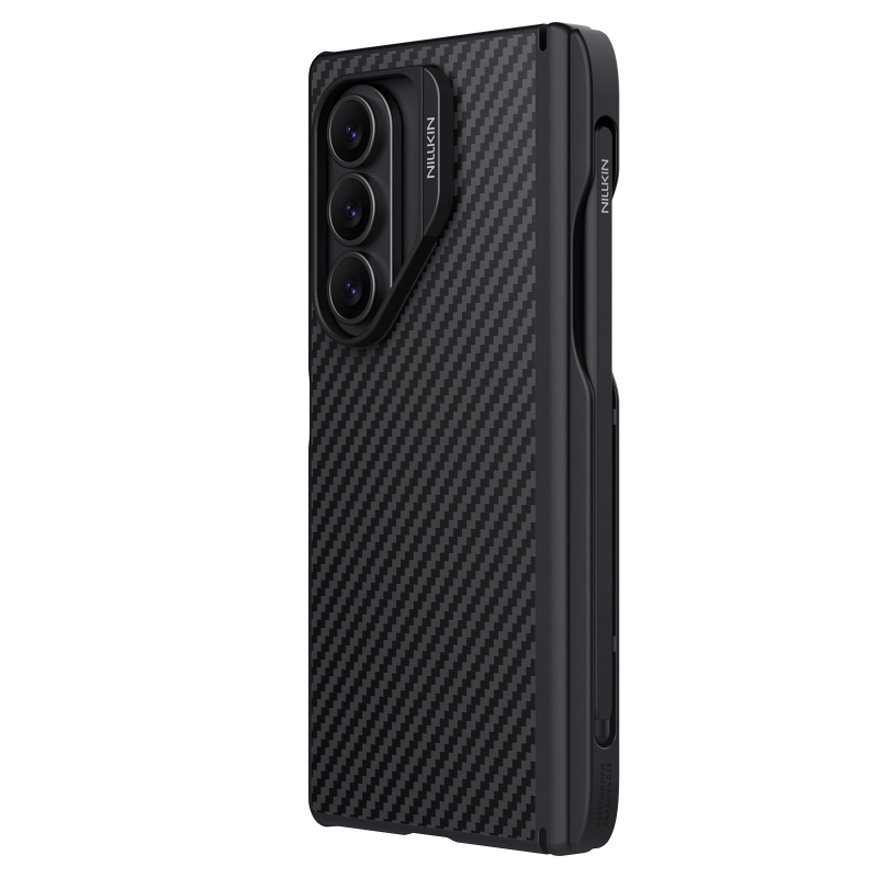 Nillkin Synthetic Fiber PRO Zadný kryt s magnetickým otvorom na pero pre Samsung Galaxy Z Fold 7 Black