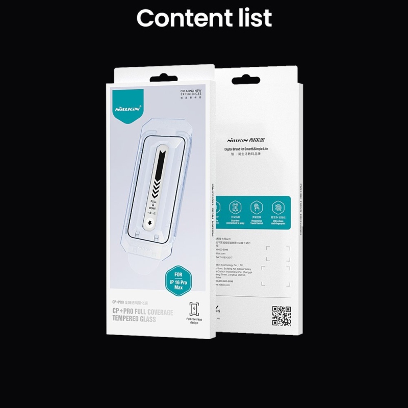 Nillkin Tvrdené Sklo 2.5D CP+ PRO Black pre Apple iPhone 16 Pro Max (s aplikátorom)