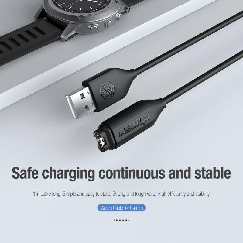 Nillkin USB Dátový a Nabíjací Kábel pre Garmin Watch Black