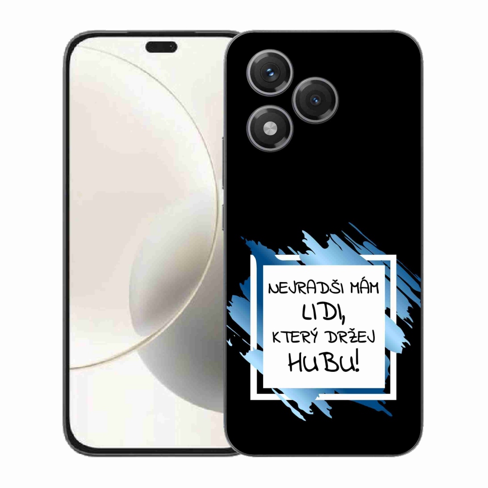 Gélový kryt mmCase na Honor 400 Lite - vtipný text 7 bieločierne pozadie
