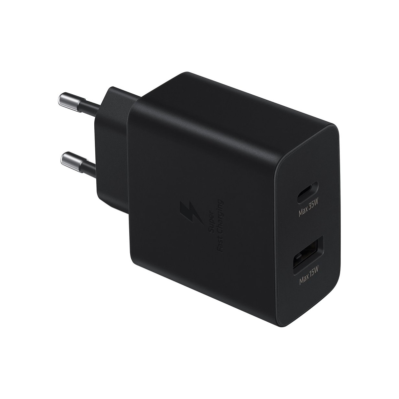 EP-TA220NBE Samsung Dual (USB-C, USB-A) 35W Cestovná nabíjačka Black