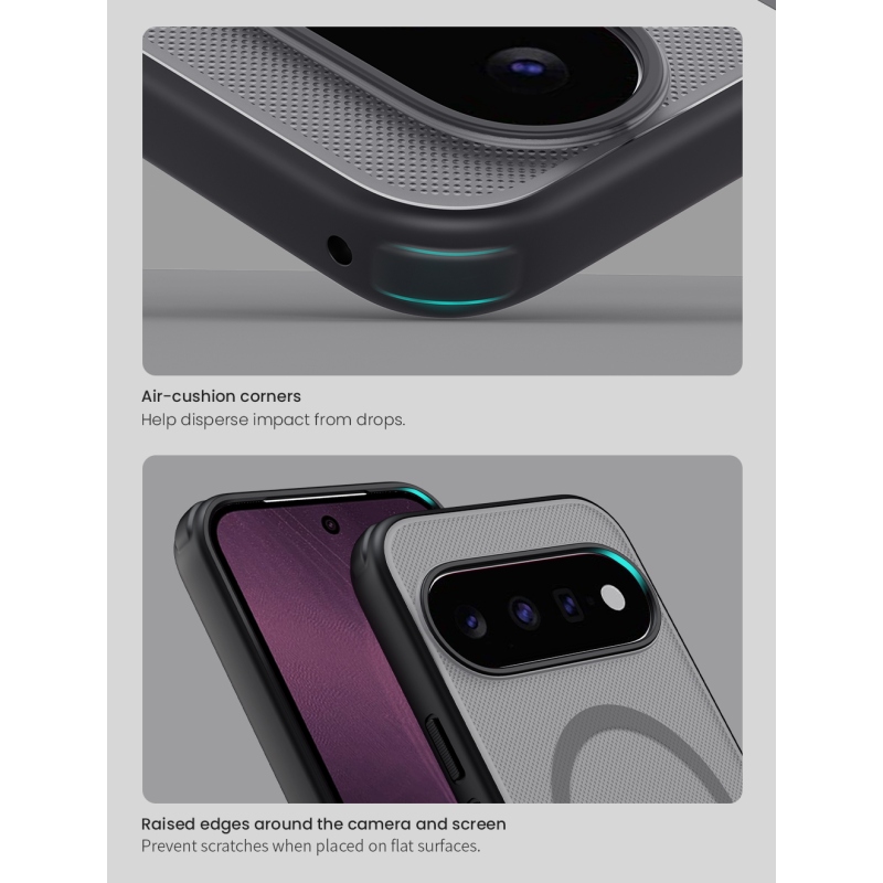 Nillkin Super Frosted PRO Magnetic zadný kryt pre Google Pixel 11, priehľadná čierna