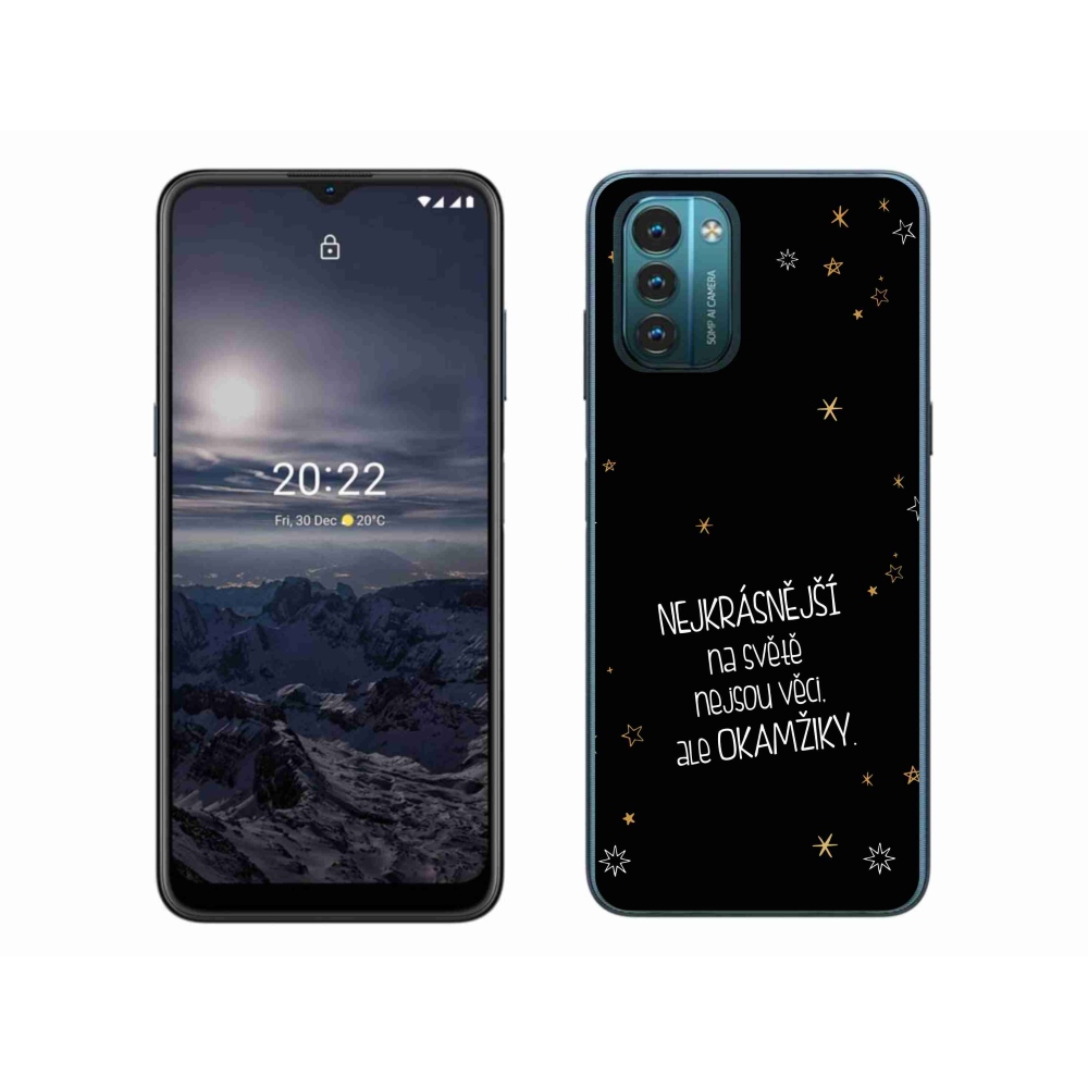 Gélový kryt mmCase na Nokia G11/G21 - citát 4 čierne pozadie