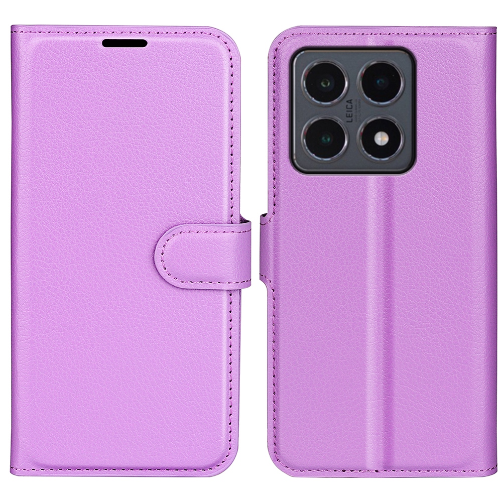 Litchi knižkové puzdro na Xiaomi 15T - fialové
