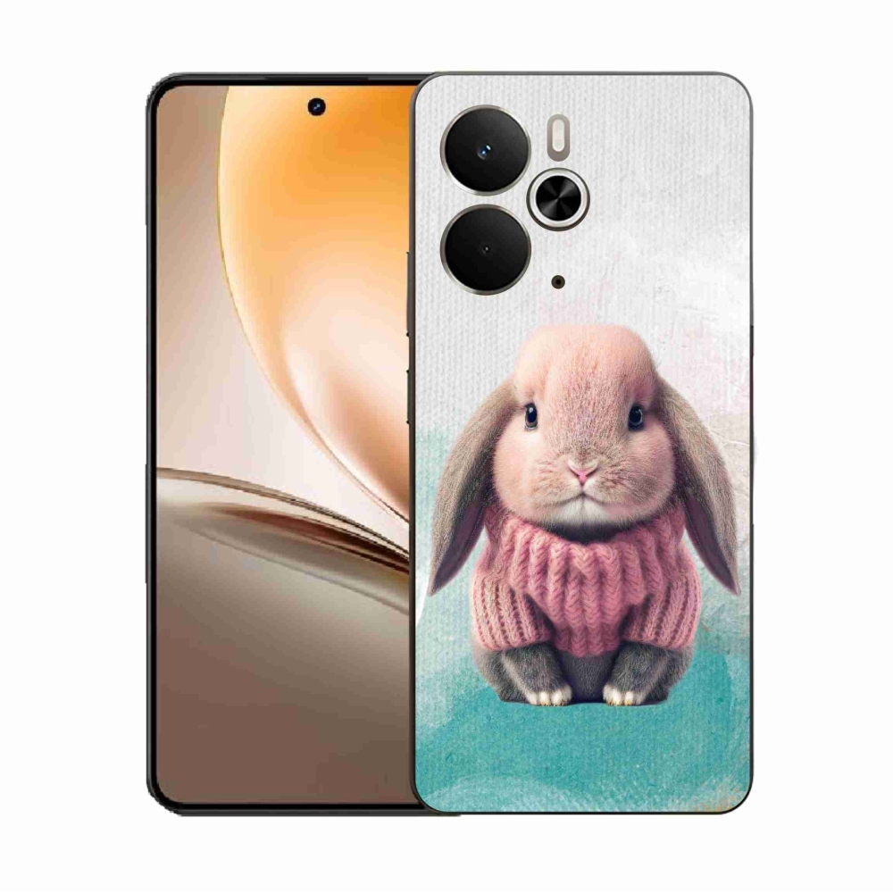 Gélový kryt mmCase na Realme 14 5G - zajačik vo svetri