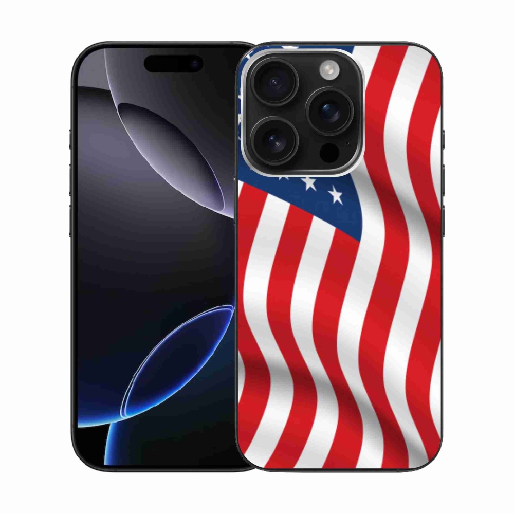 Gélový kryt mmCase na iPhone 16 Pro - USA vlajka