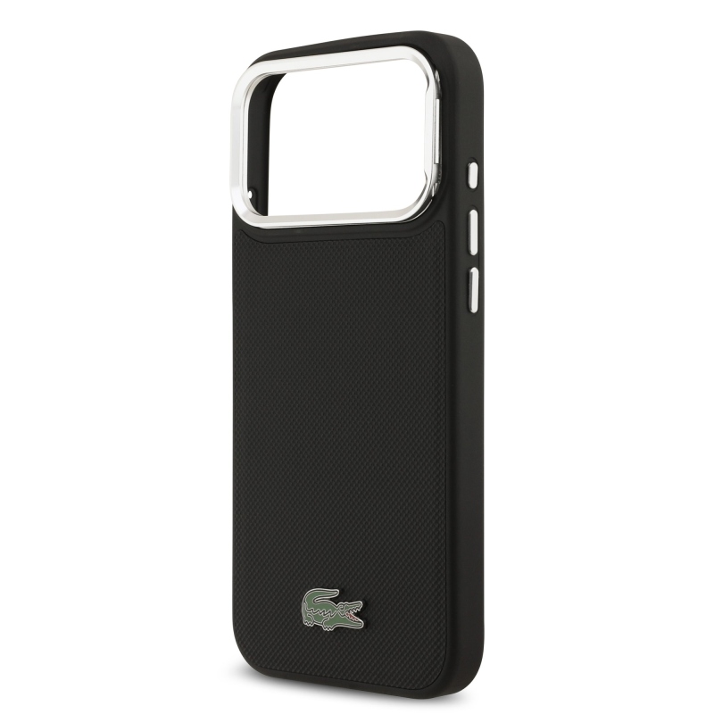 Lacoste Iconic Petit Pique Camera Stand MagSafe zadný kryt pre iPhone 17 Pro Max Black