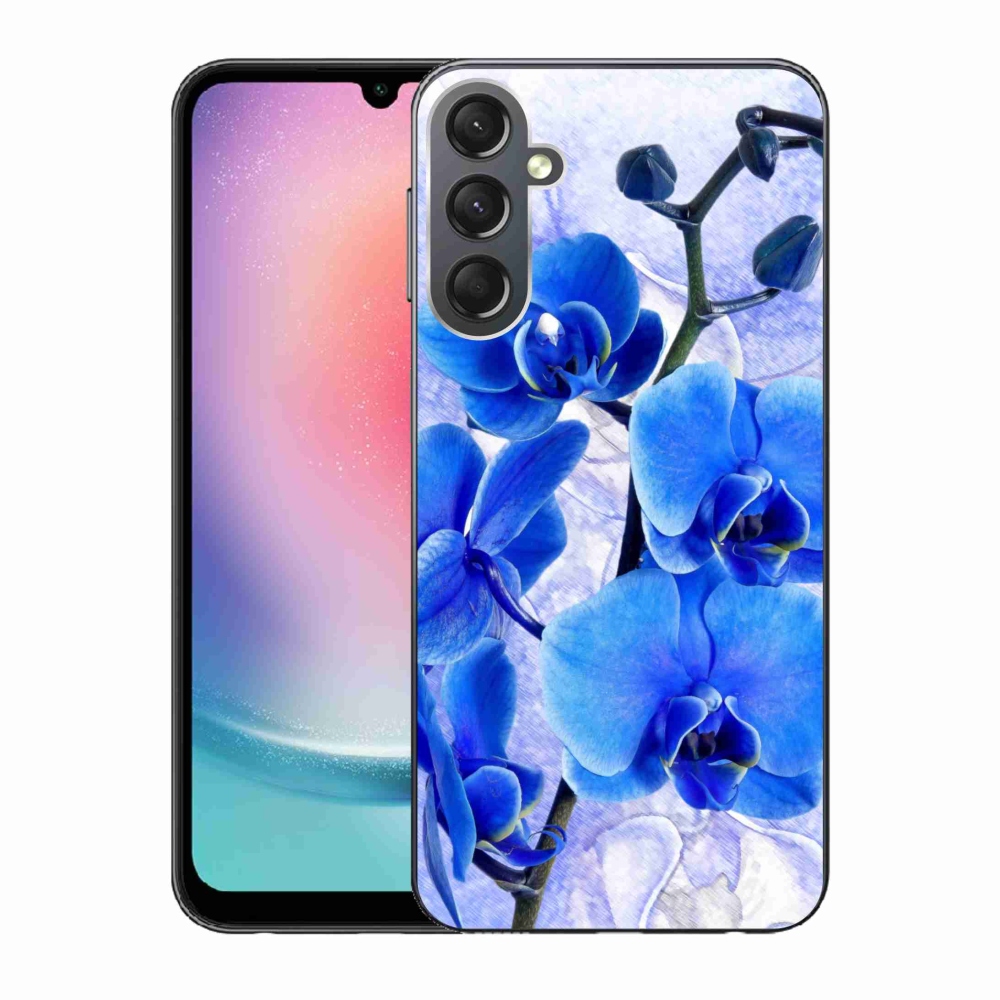 Gélový kryt mmCase na Samsung Galaxy A24 - modré kvety