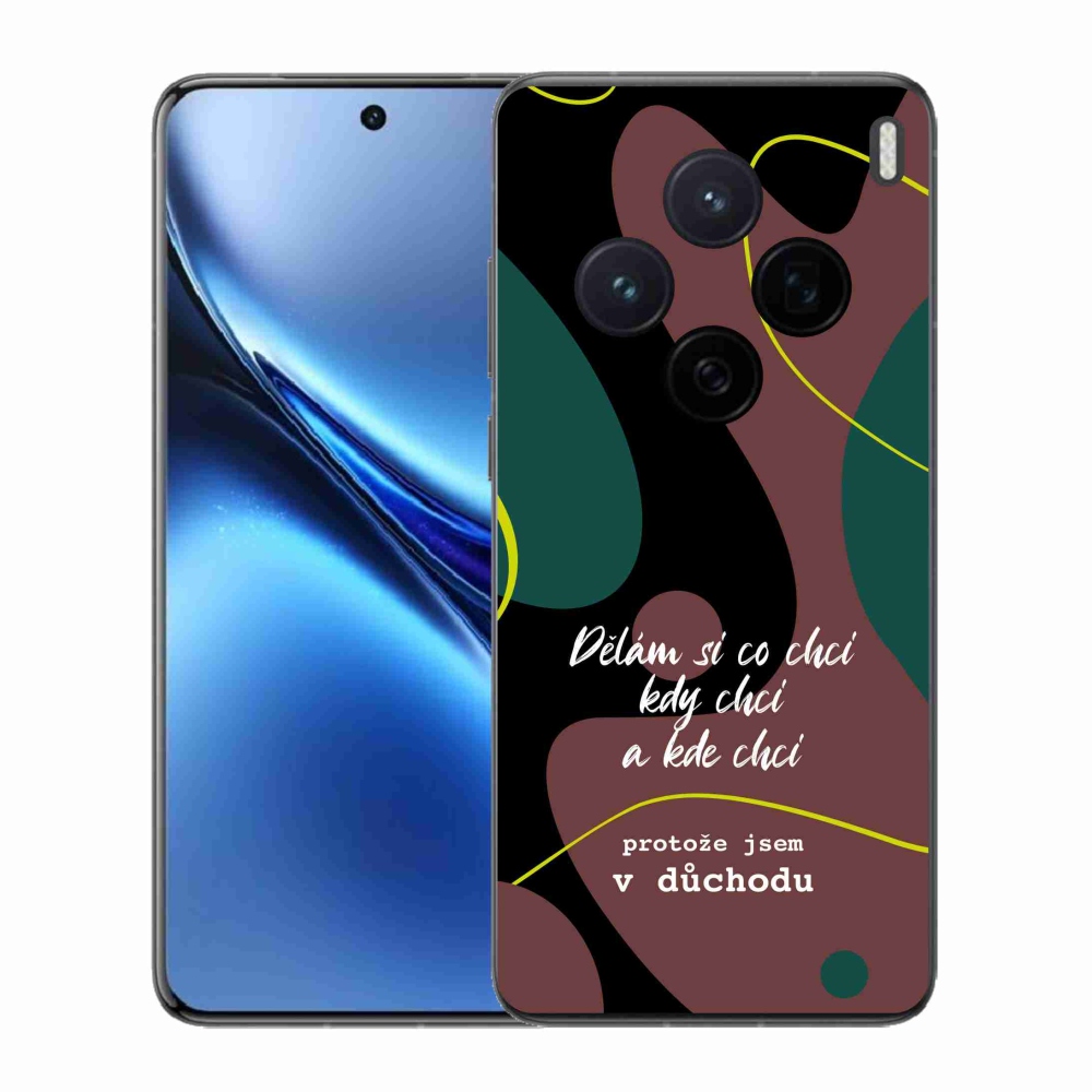 Gélový kryt mmCase na Vivo X200 5G - vtipný text 10 čierne pozadie