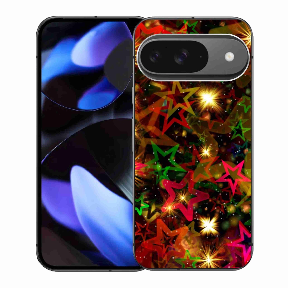 Gélový kryt mmCase na Google Pixel 9/9 Pro - farebné hviezdičky