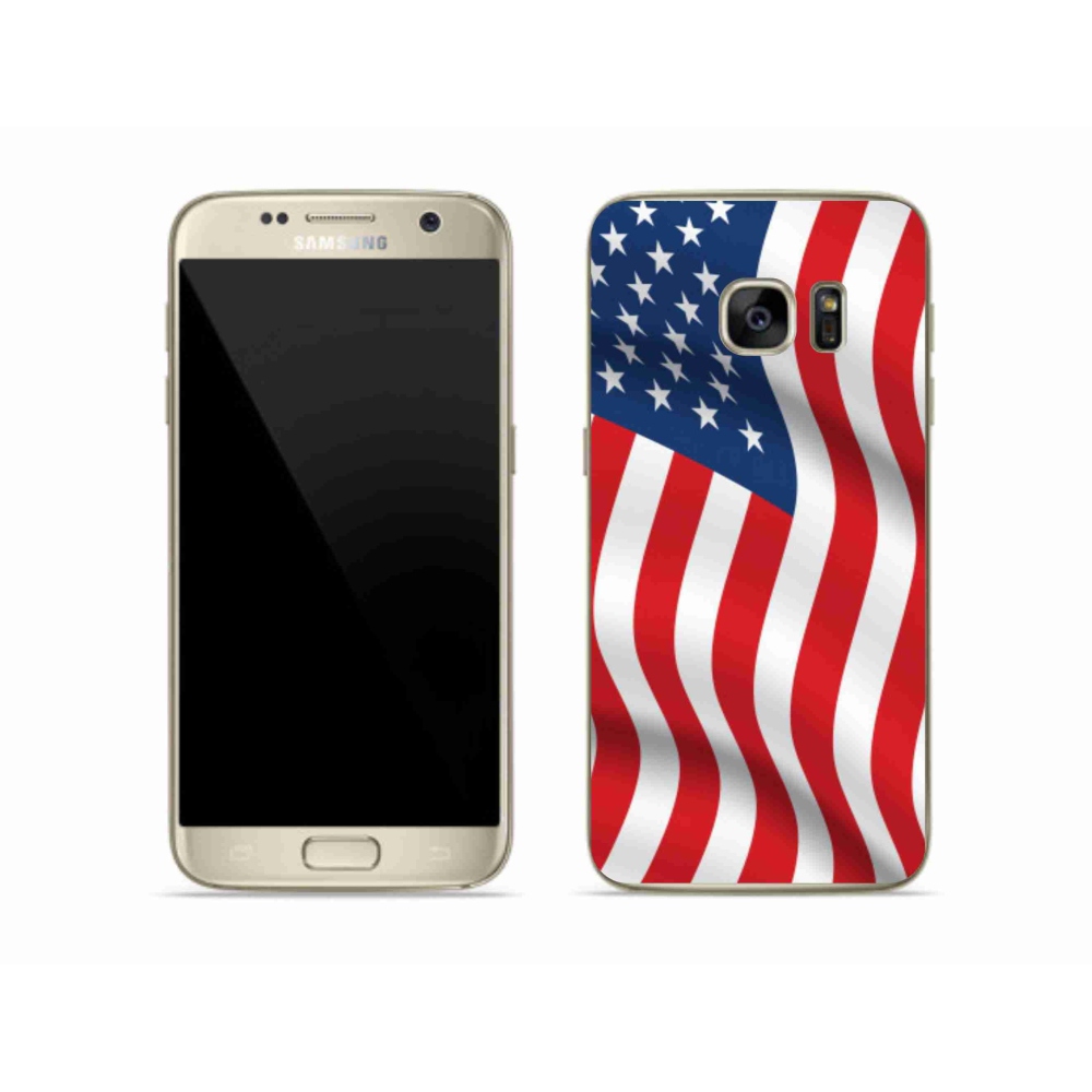 Gélový kryt mmCase na mobil Samsung Galaxy S7 - USA vlajka