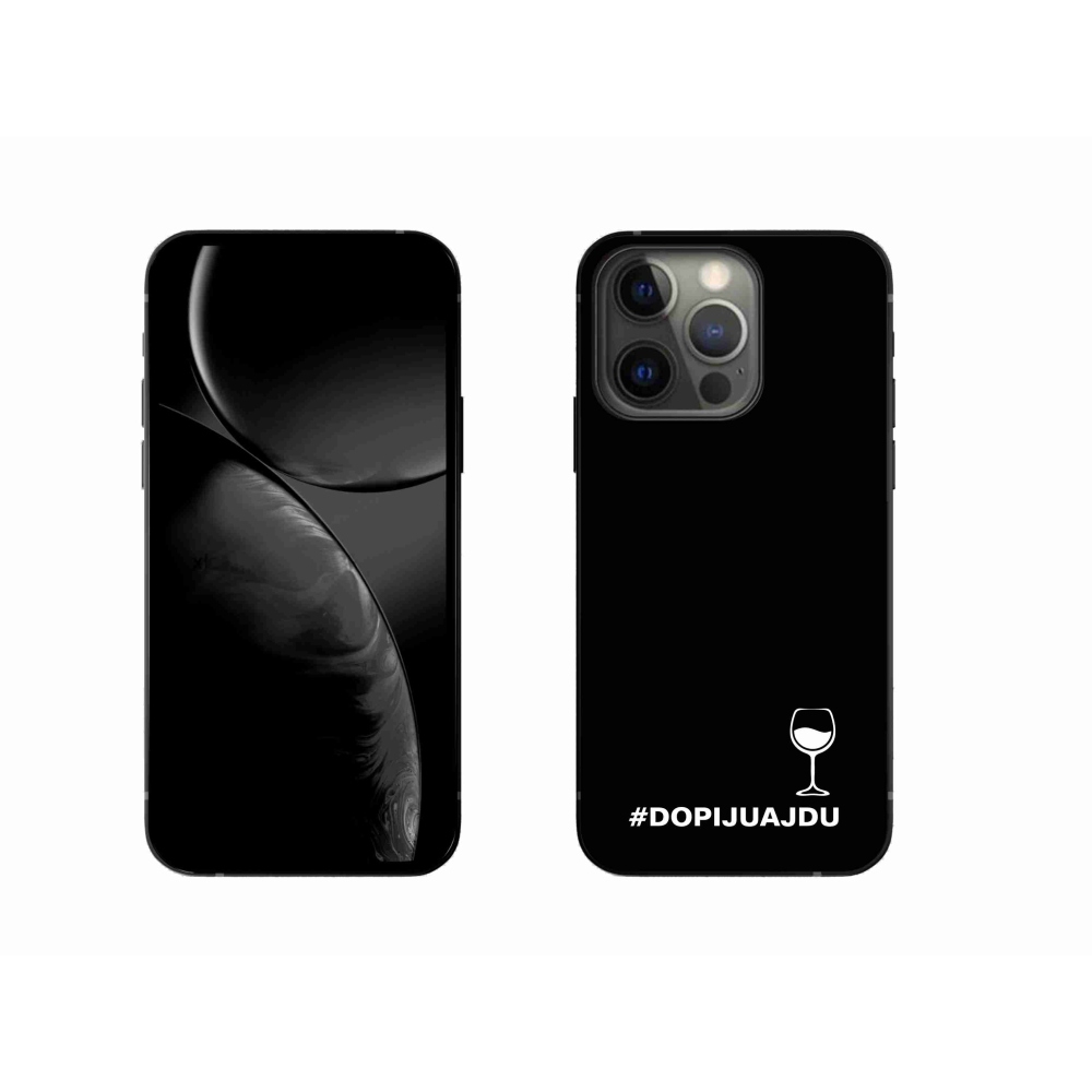 Gélový kryt mmCase na iPhone 13 Pro 6.1 - vínny motív čierne pozadie