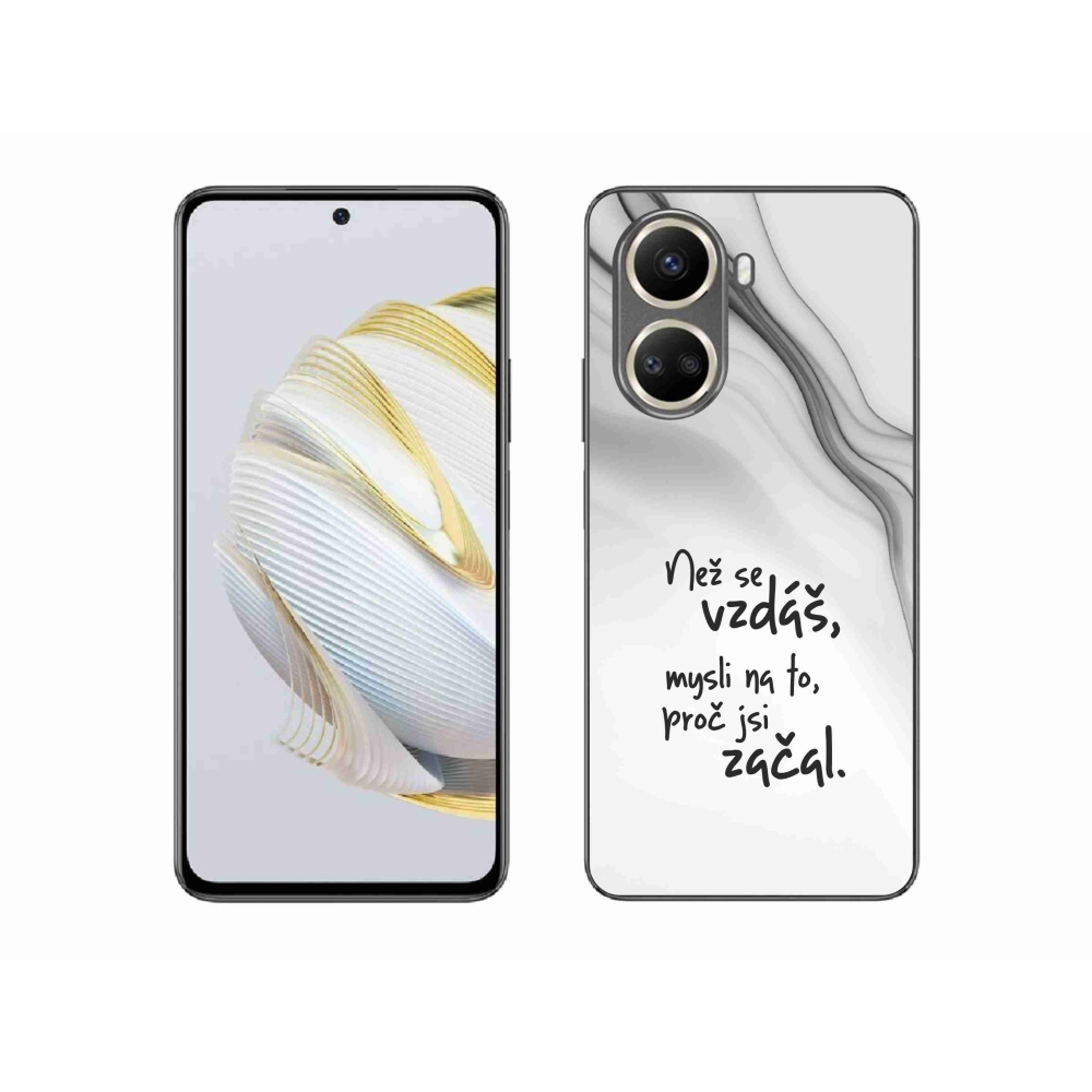 Gélový kryt mmCase na Huawei Nova 10 SE - citát 2 biele pozadie