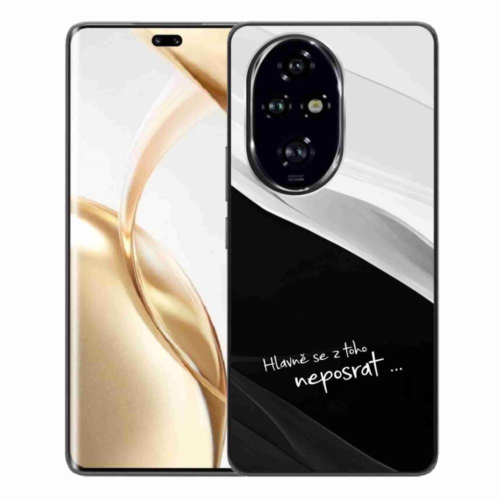 Gélový kryt mmCase na Honor 200 Pro 5G - vtipný text 13 čiernobiele pozadie