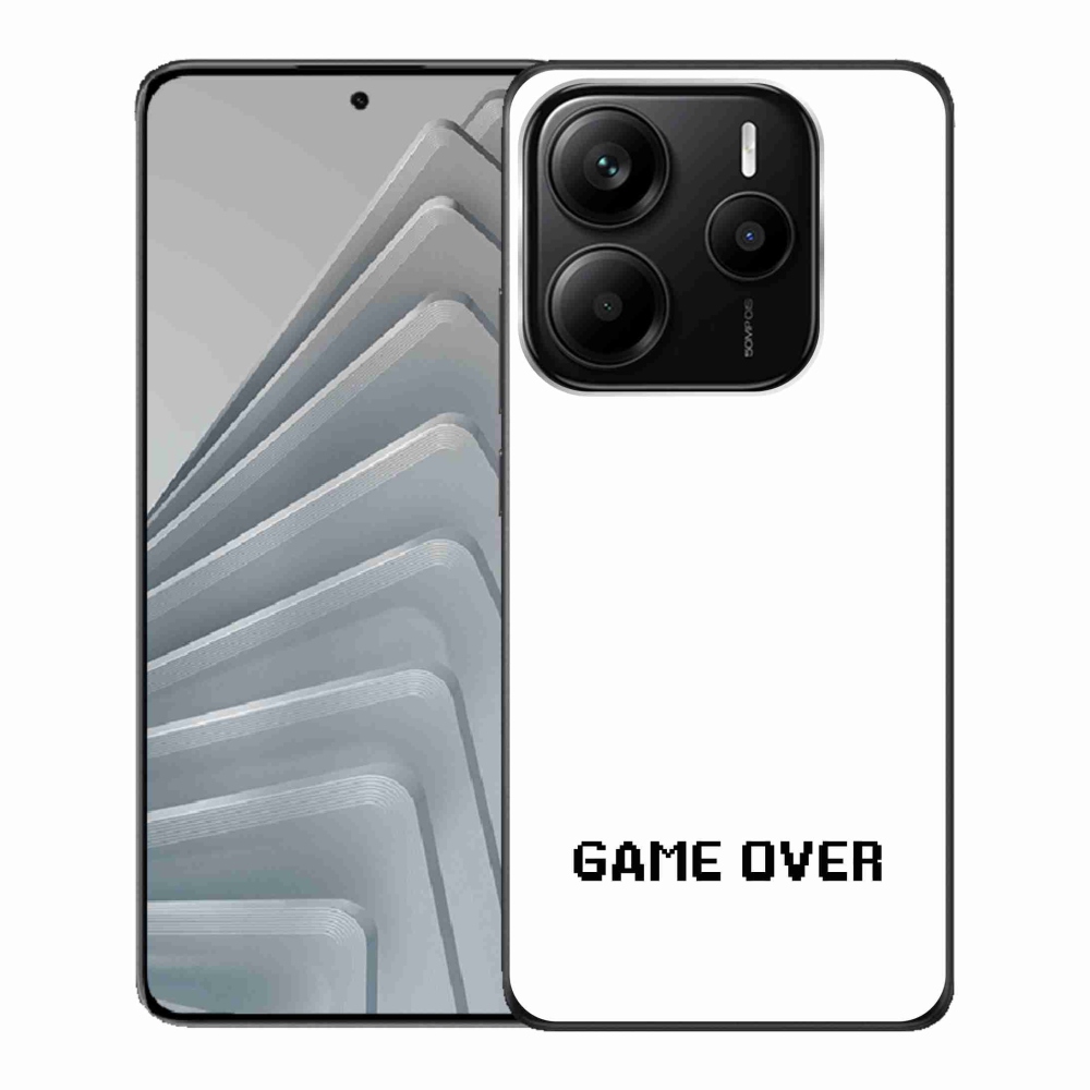 Gélový kryt mmCase na Xiaomi Redmi Note 14 5G - game over biele pozadie