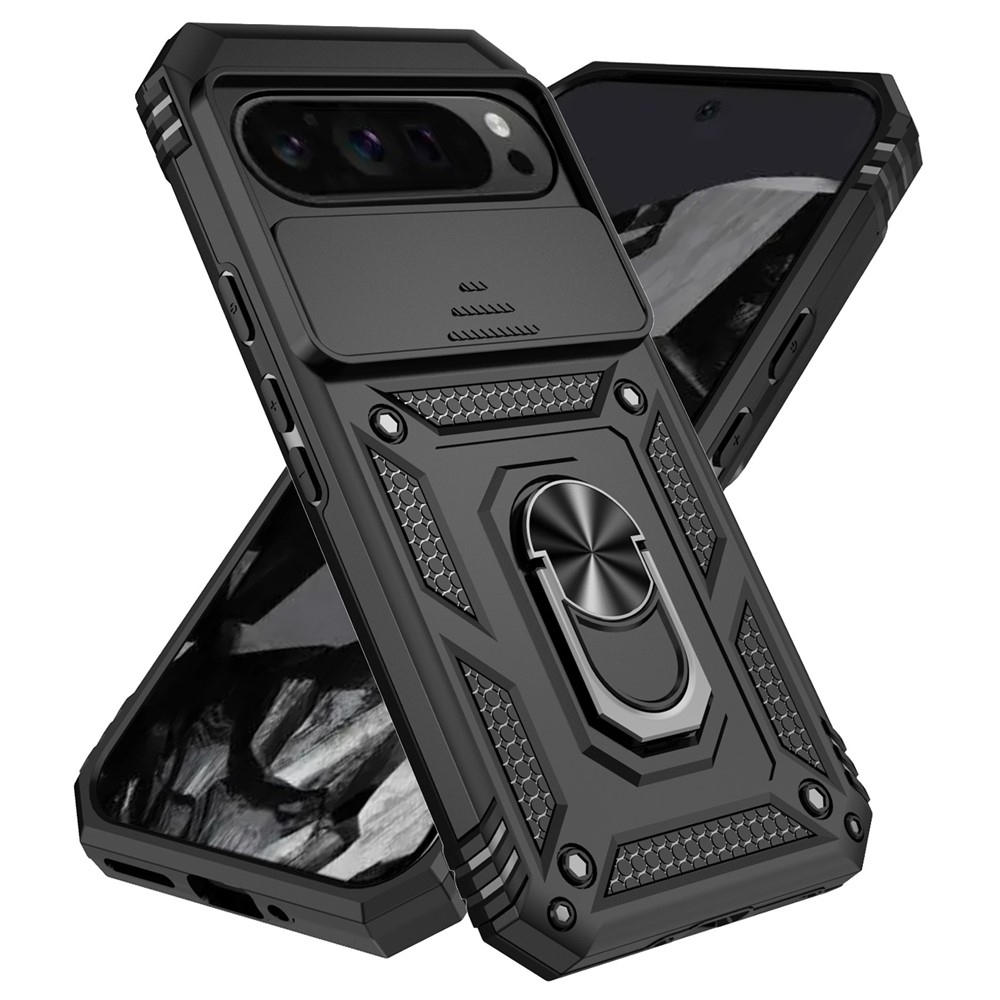 Ring odolný kryt na Google Pixel 10 Pro XL/Pixel 9 Pro XL - čierny