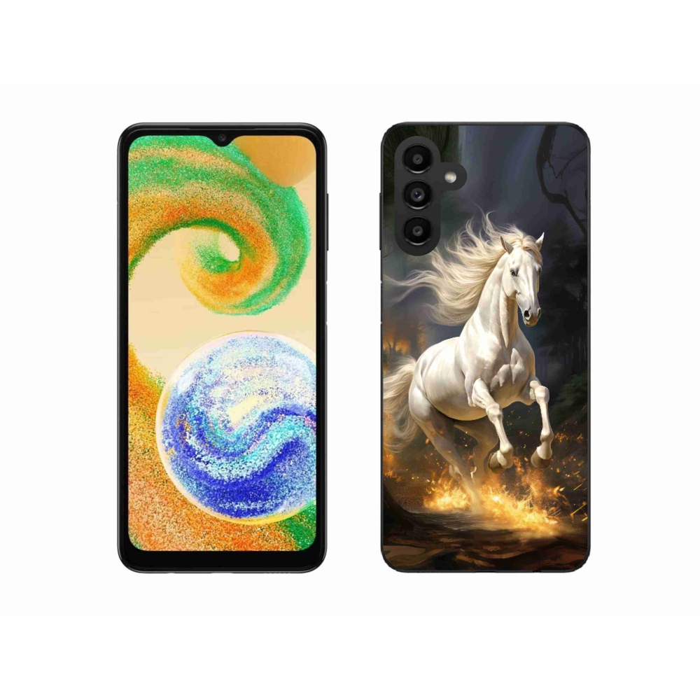 Gélový kryt mmCase na Samsung Galaxy A04s (164.7x76.7x9.1mm) - biely kôň 2