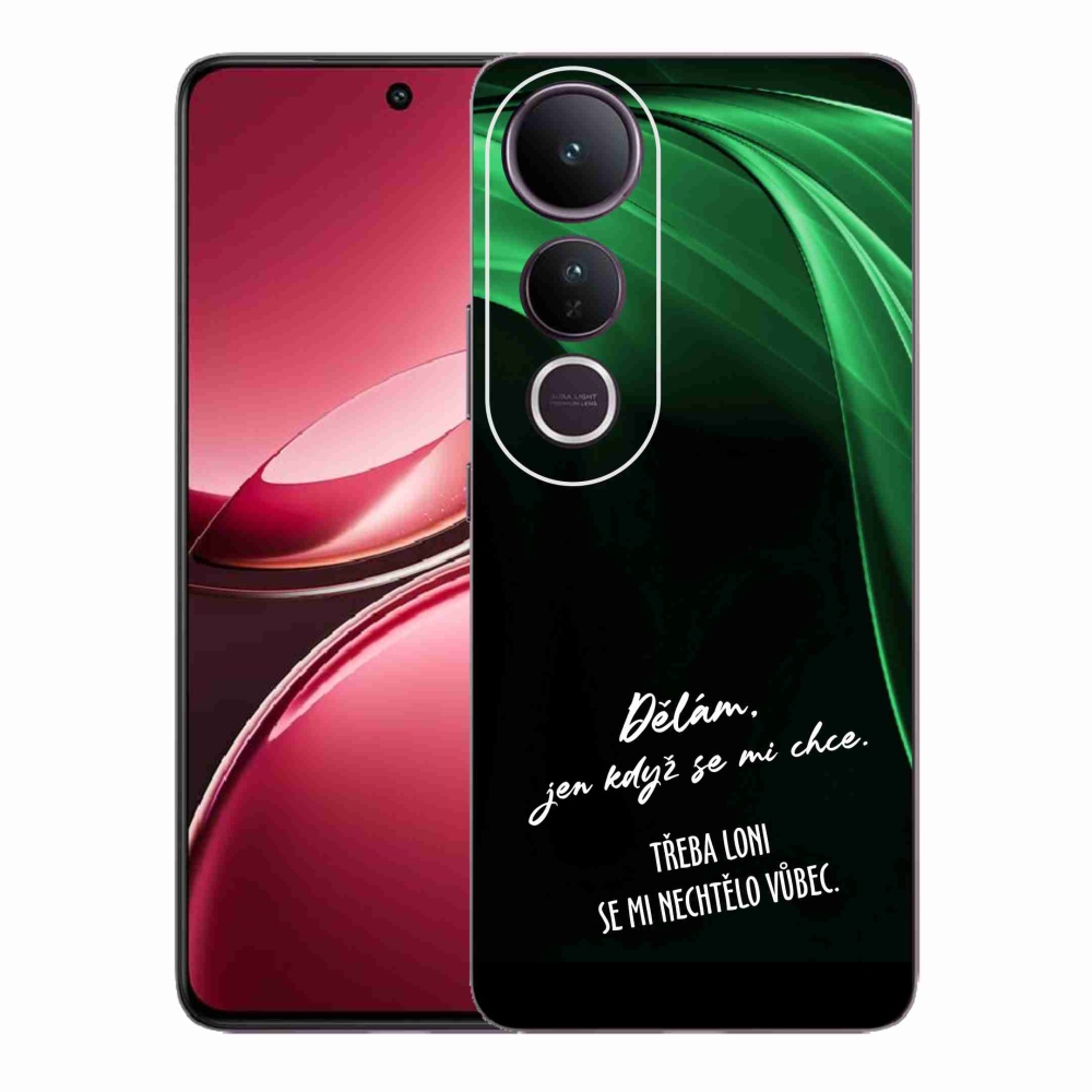 Gélový kryt mmCase na Vivo V50 Lite 4G/5G - vtipný text 12 čierne pozadie