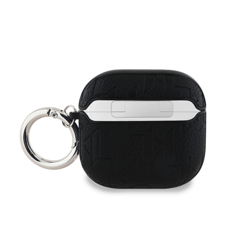 Karl Lagerfeld PU Embossed Karl and Choupette Heads Puzdro pre AirPods 4 Black