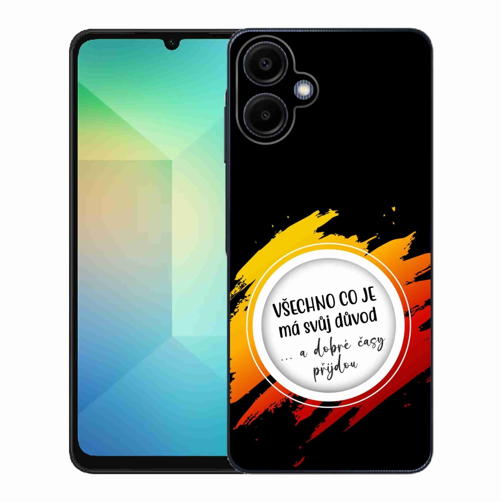 Gélový kryt mmCase na Samsung Galaxy A06 4G - citát 3 čierne pozadie