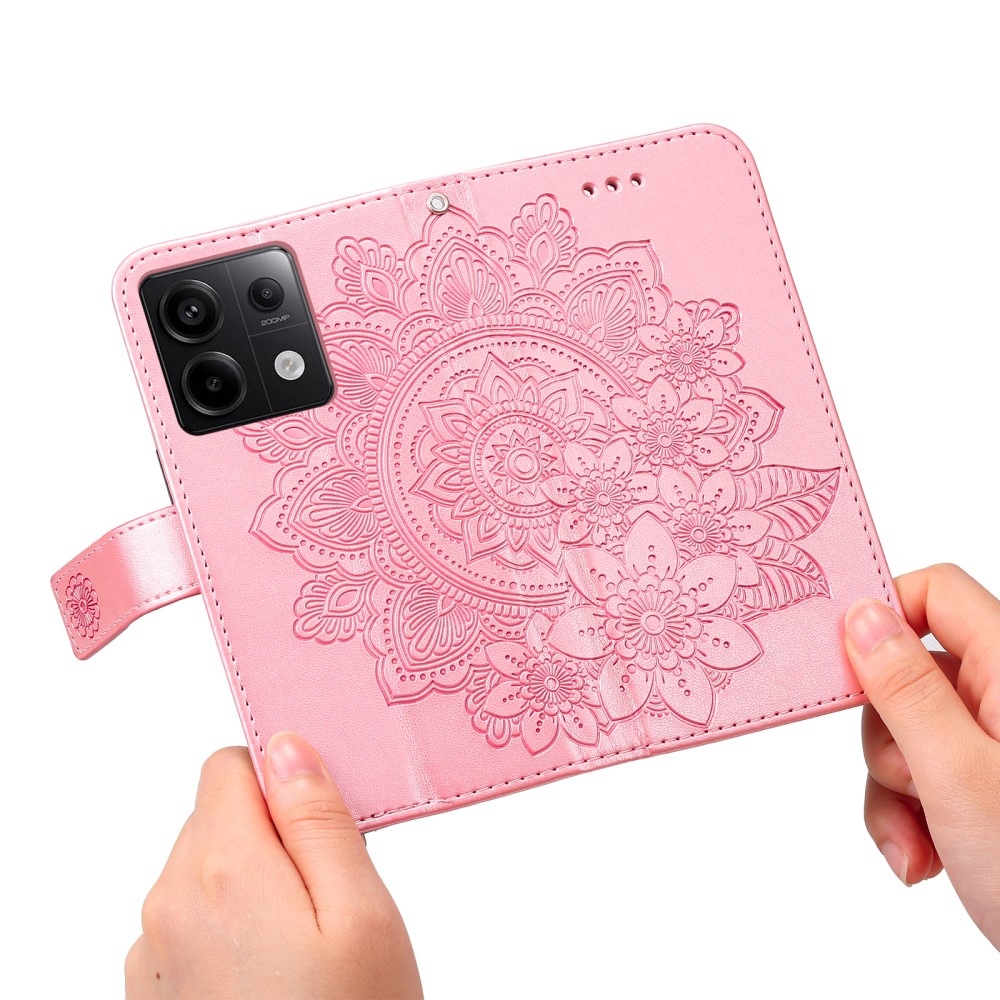 Mandala knižkové púzdro na Xiaomi Redmi Note 13 Pro 5G/Poco X6 5G - ružové