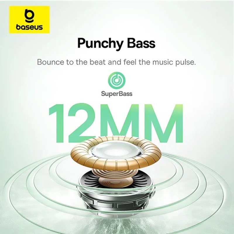 Bezdrôtové slúchadlá do uší Baseus Bass BP1 NC, farba Galaxy Blue