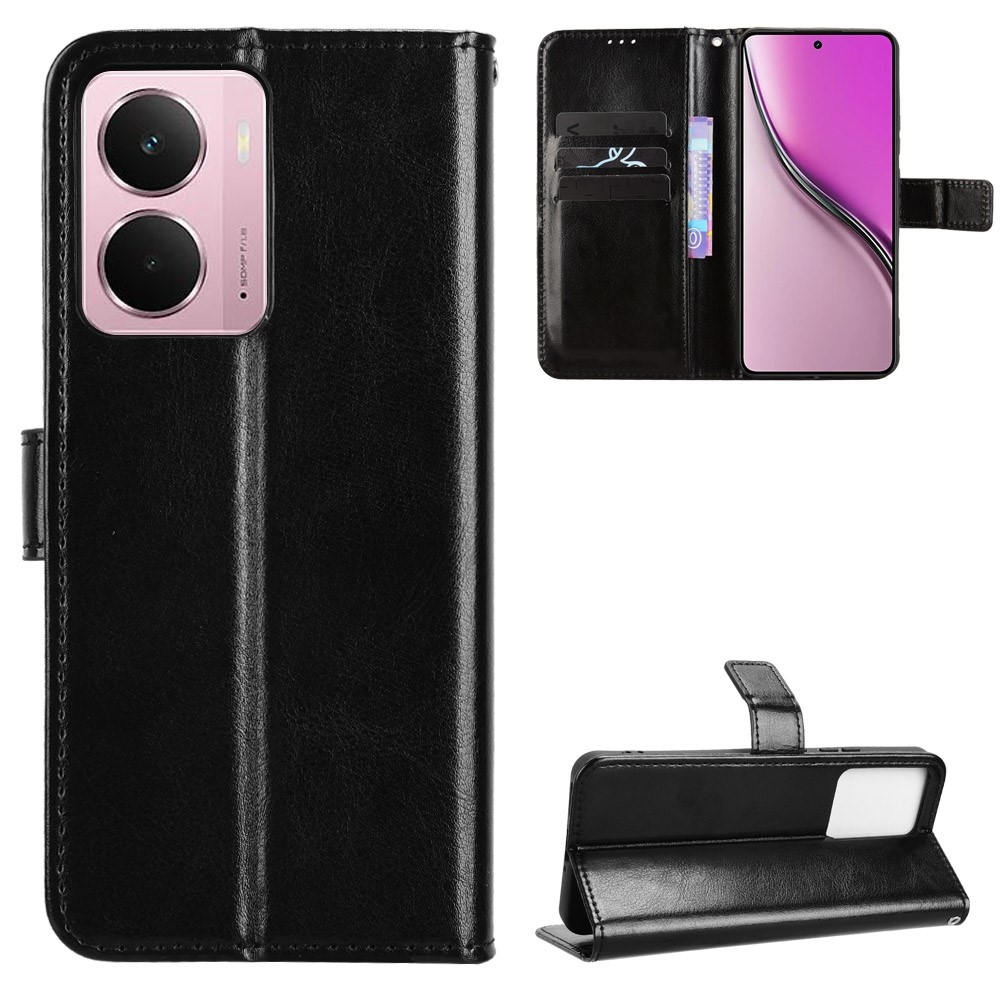 Crazy knižkové puzdro na Realme 14 5G - čierne