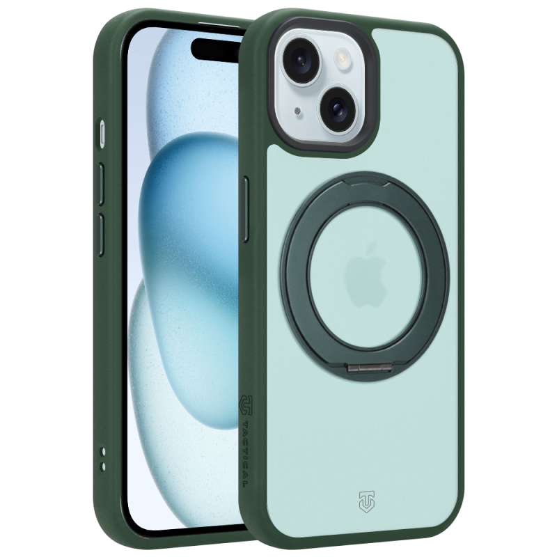 Tactical MagForce Hyperstand – puzdro pre Apple iPhone 15 v farbe Forest Green