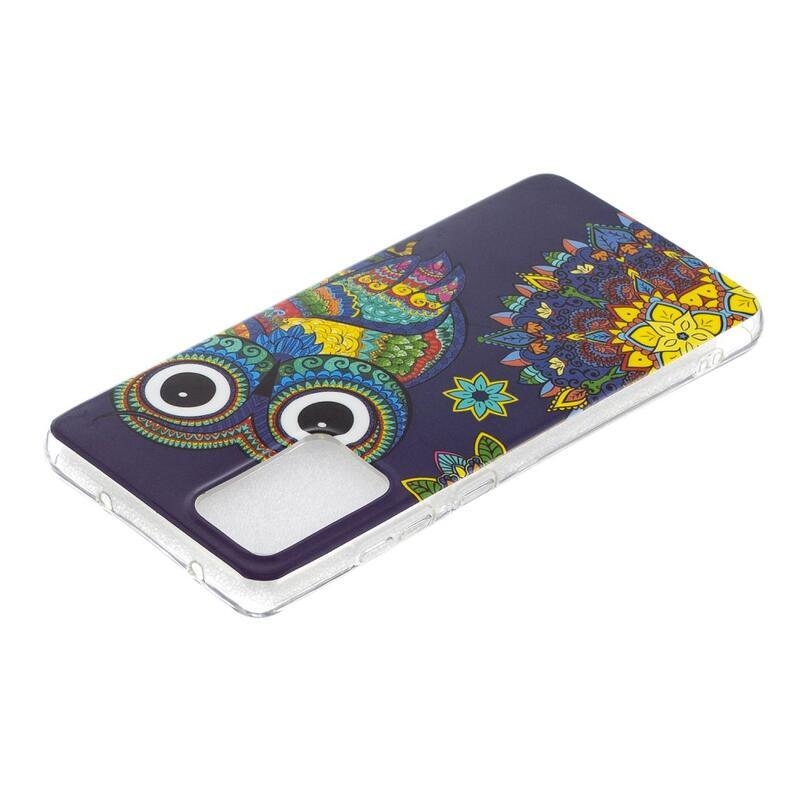 Noctilucent gélový obal na mobil Samsung Galaxy A52 5G / 4G / A52s 5G - farebná sova