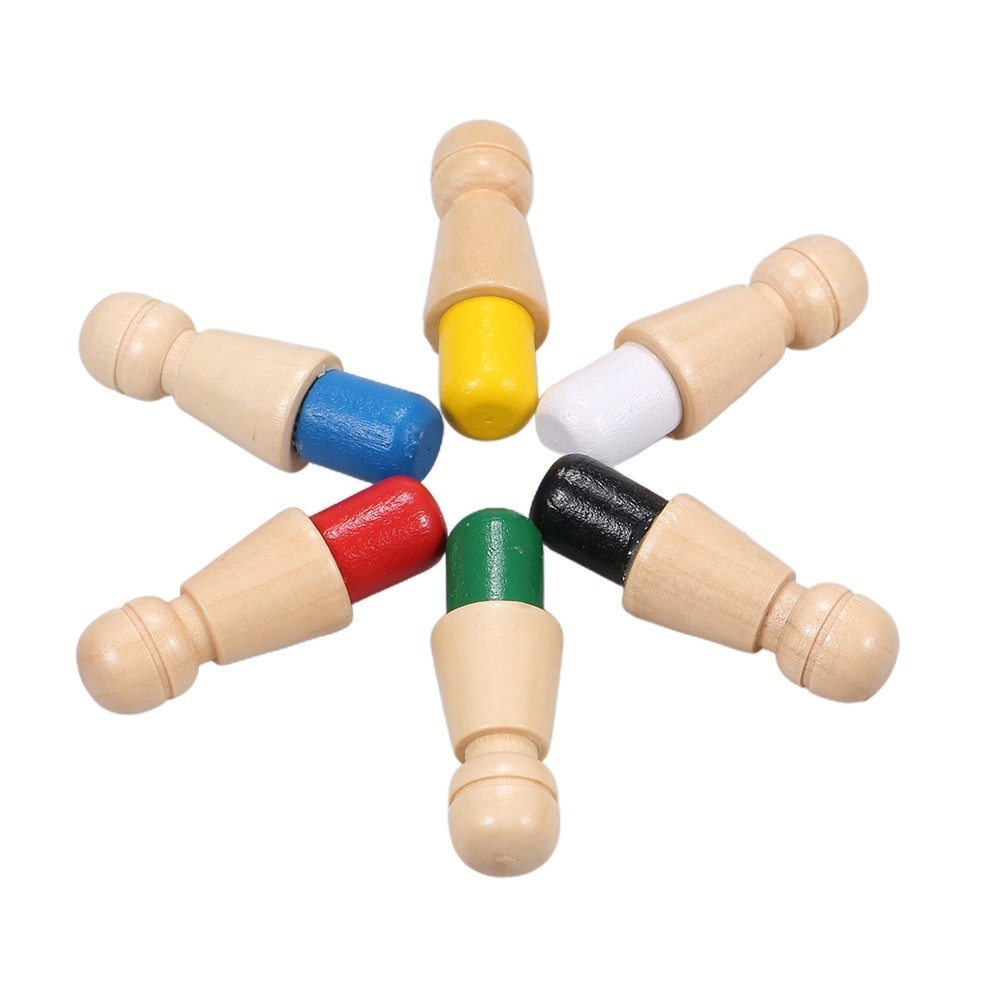 Logická drevená hra s farebnými štipcami pre tréning pamäte