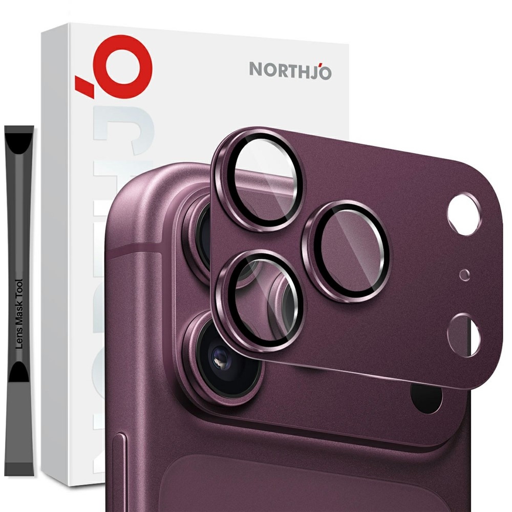 NORTHJO sklo šošovky fotoaparátu na mobil iPhone 18 Pro Max - fialové