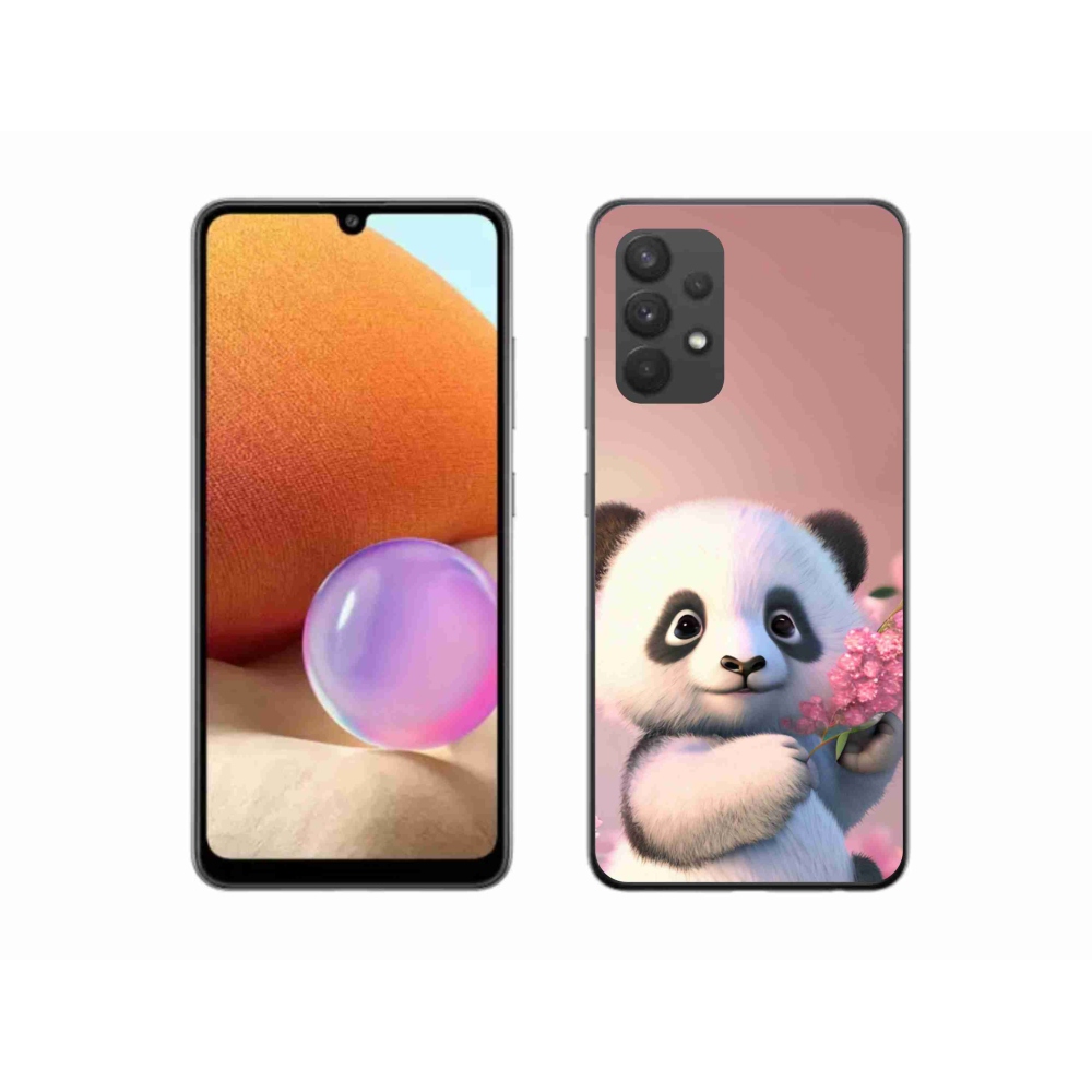 Gélový kryt mmCase na Samsung Galaxy A32 4G - roztomilá panda