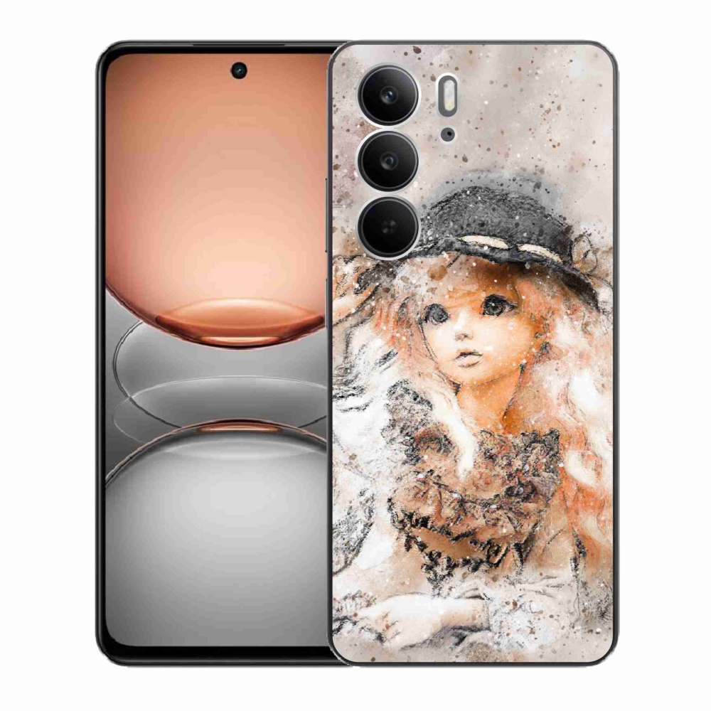 Gélový kryt mmCase na Realme C75 - dievčatko s klobúkom