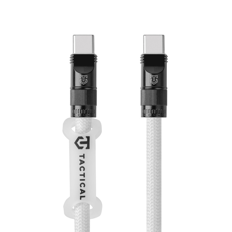 Taktický drôtový had USB-C 1,2 m biely
