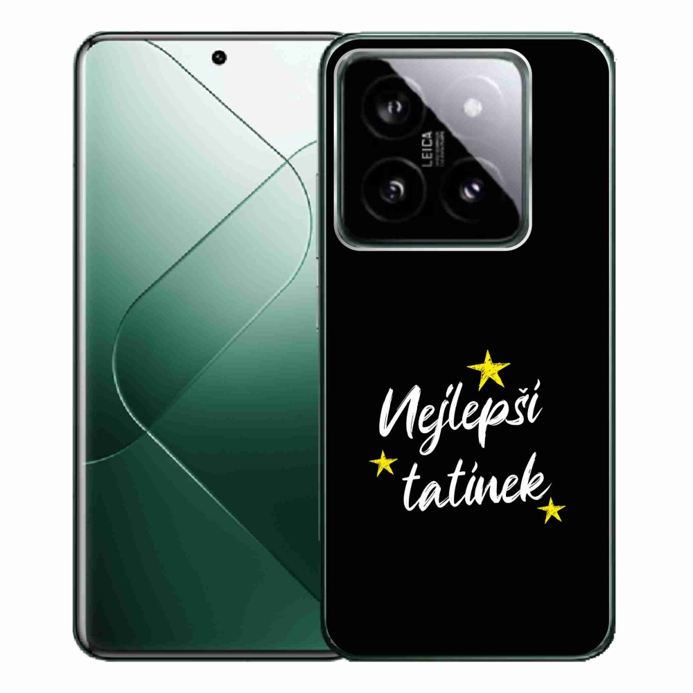 Gélový kryt mmCase na Xiaomi 14 Pro - najlepší otecko 3 čierne pozadie